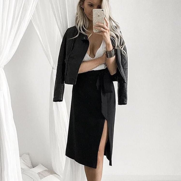 Sundays the Label Belted Midi Skirt