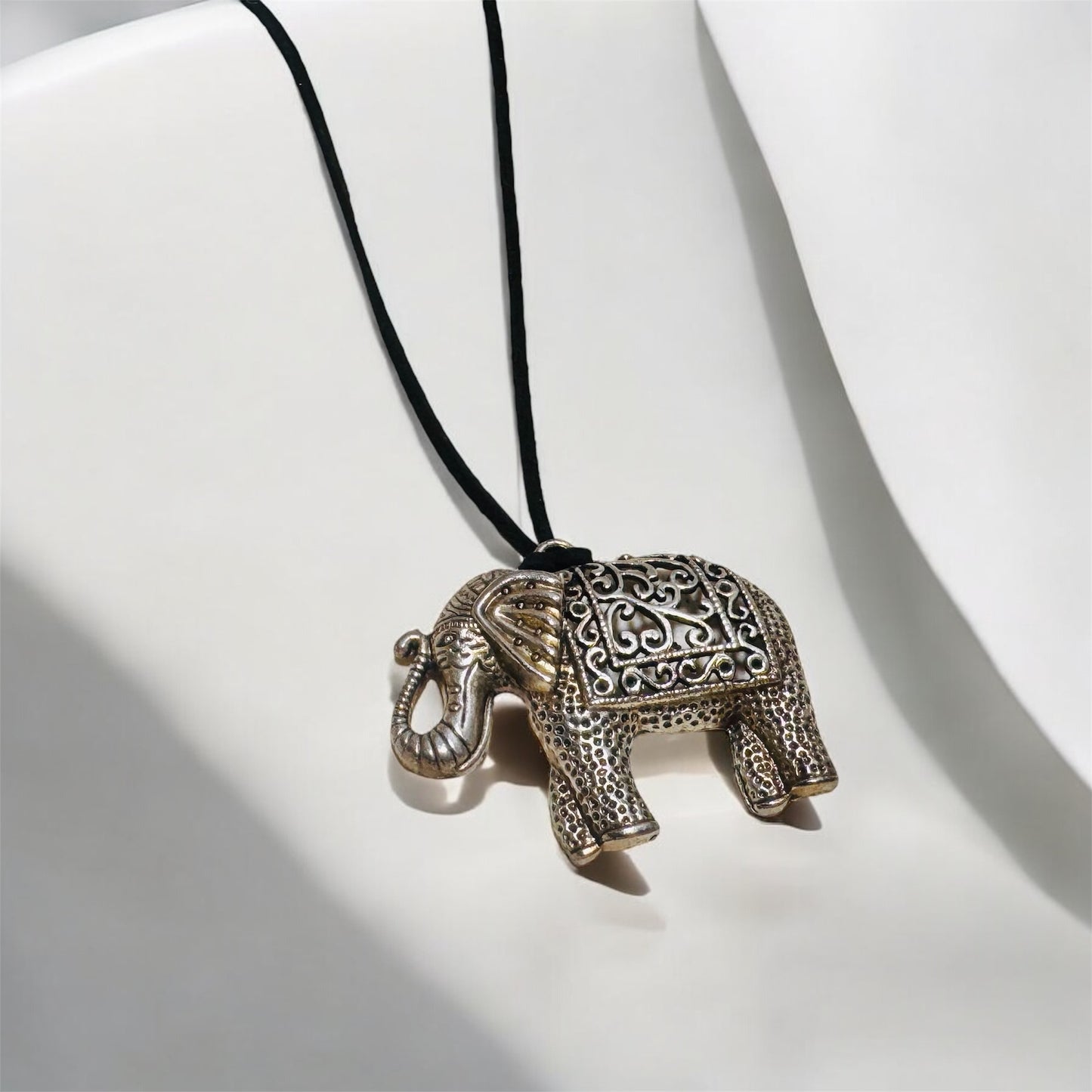 Bohemian Filigree Elephant Necklace