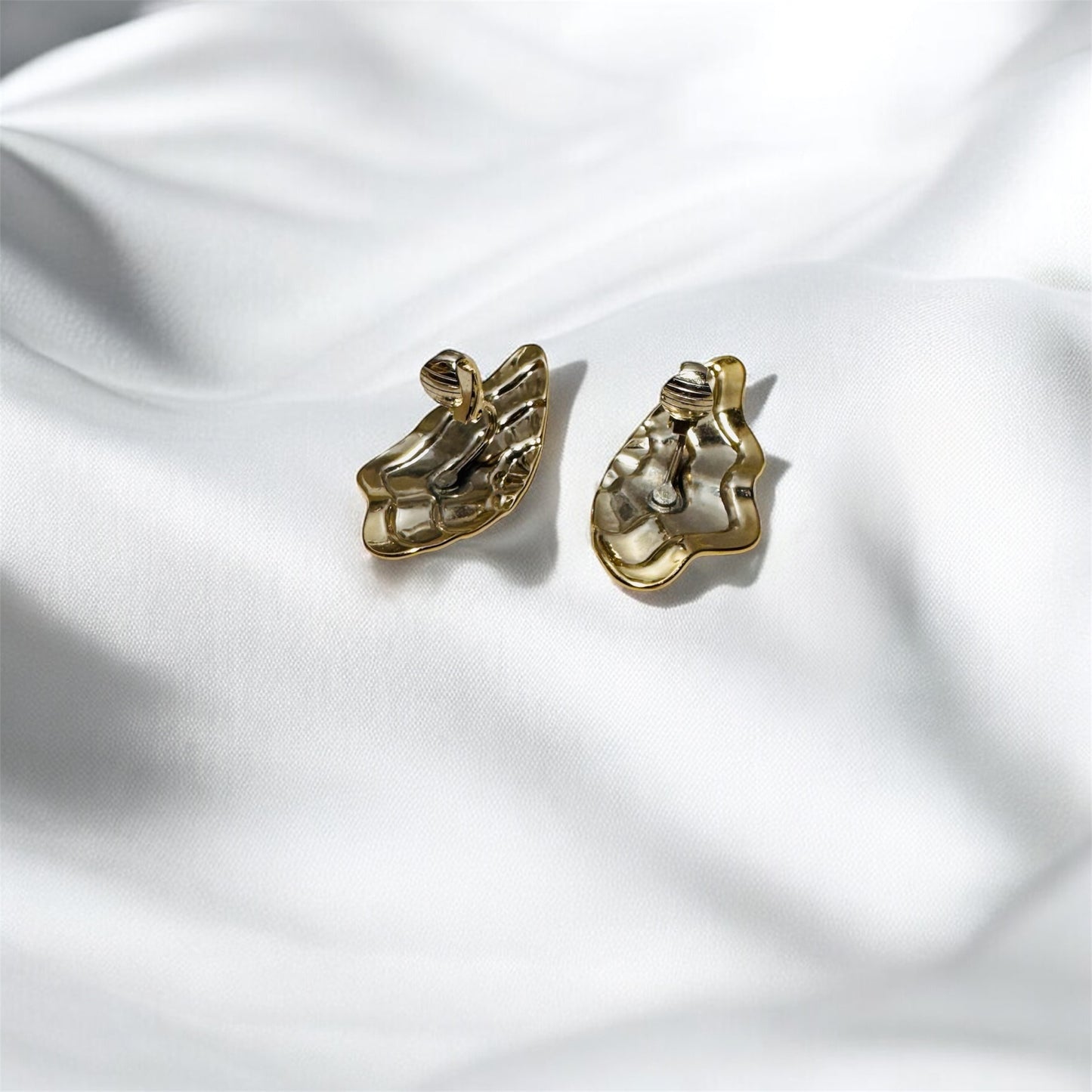 Avon Wavy Butterfly Clip On Earrings