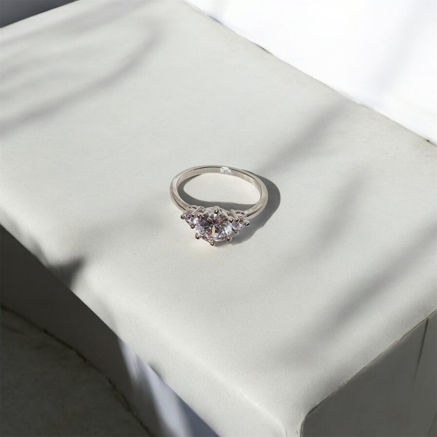 Stunning Cubic Zirconia Round Cut Ring