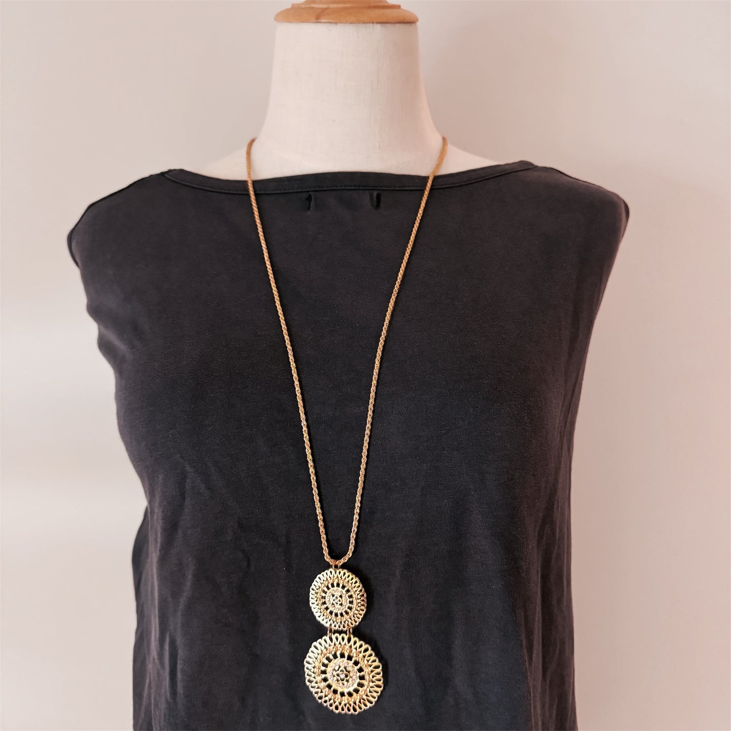Hollow Round Earrings and Necklace Set