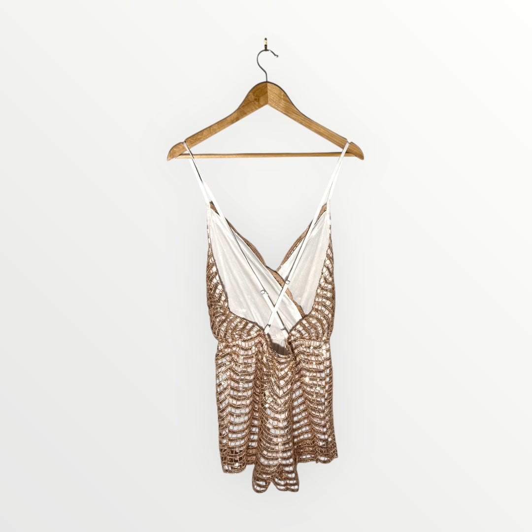 AB V-neck Sequin Playsuit