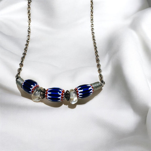 Art Deco Glass Bead Necklace
