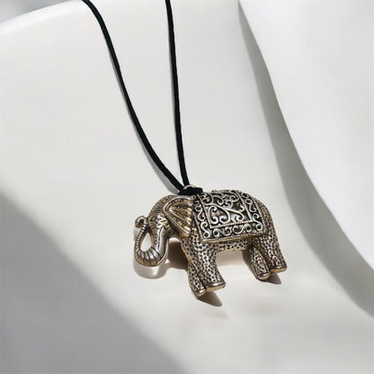 Bohemian Filigree Elephant Necklace