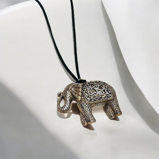 Bohemian Filigree Elephant Necklace