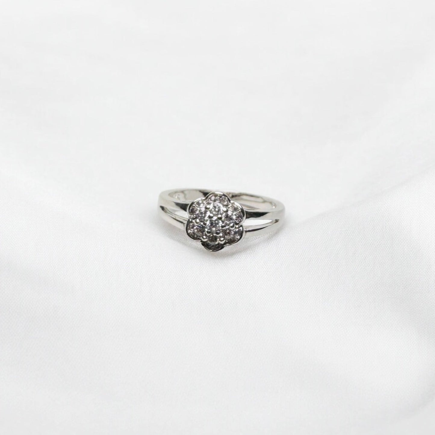 Starburst Cubic Zirconia S925 Sterling Silver Ring