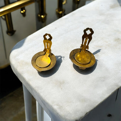 Vintage Tied Knot Clip On Earrings