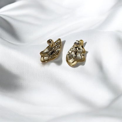 Avon Wavy Butterfly Clip On Earrings