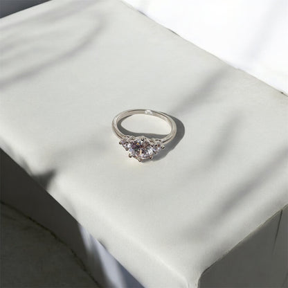 Stunning Cubic Zirconia Round Cut Ring