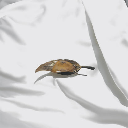 Vintage Agate Leaf Brooch