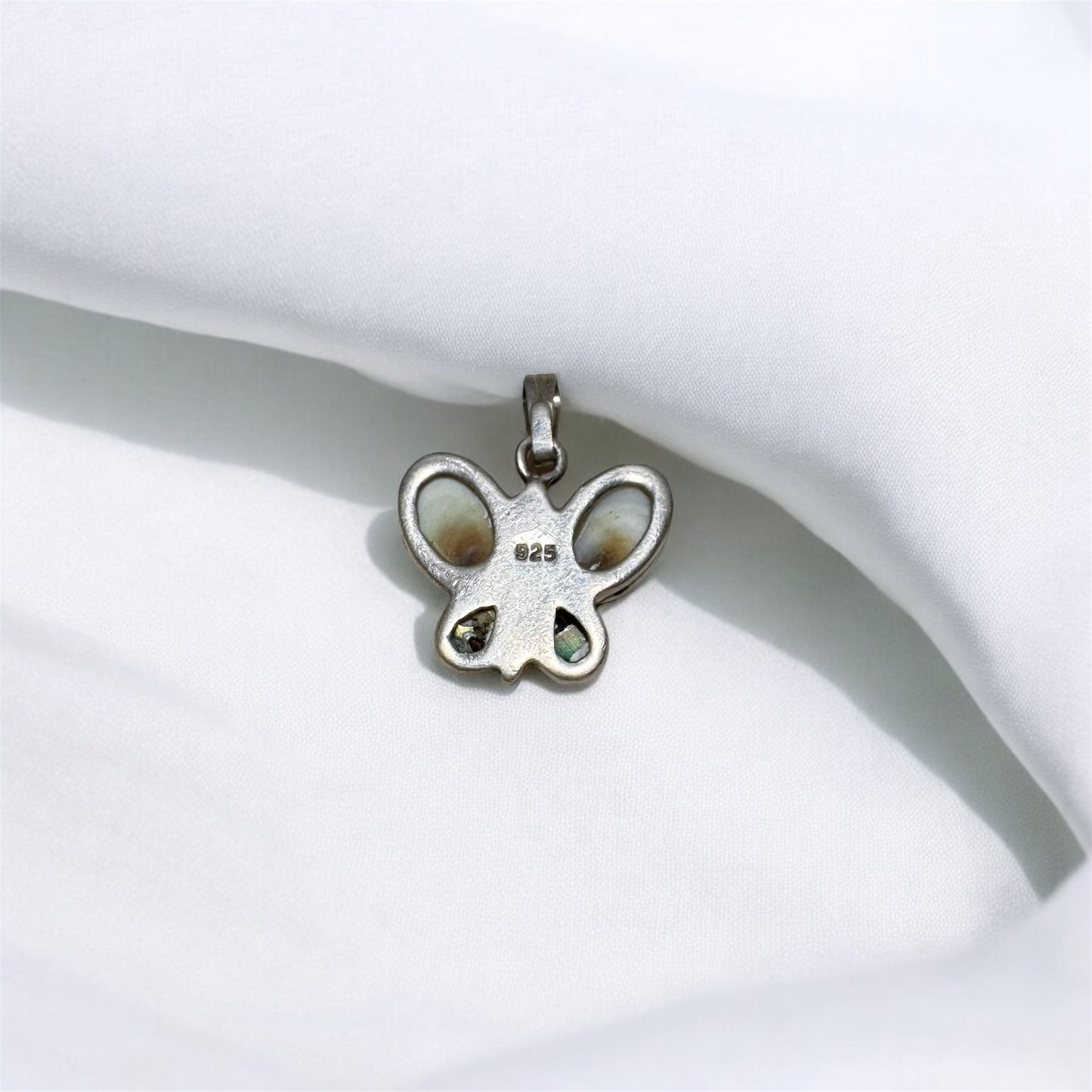 S925 Sterling Silver Shiva Eye Shell Butterfly Pendant