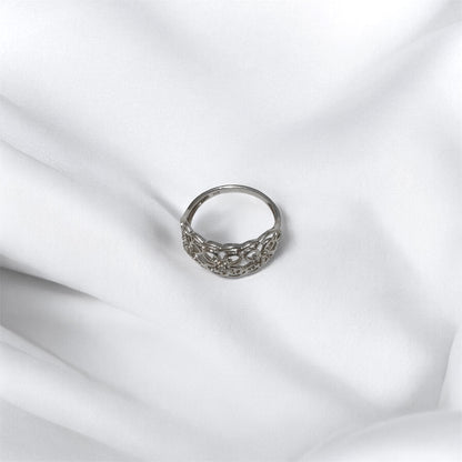 Tri Floral Filigree S925 Sterling Silver Ring