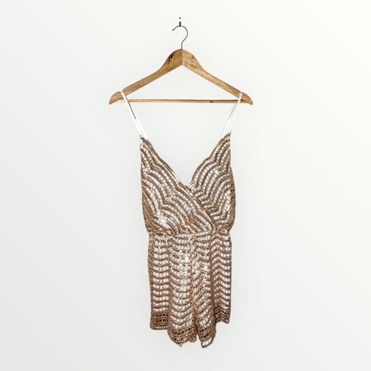 AB V-neck Sequin Playsuit