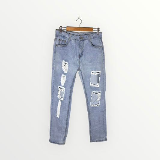 Mia High Waist Boyfriend Ripped Jeans