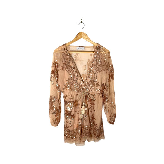 Luxe Rose Gold Sequin Playsuit