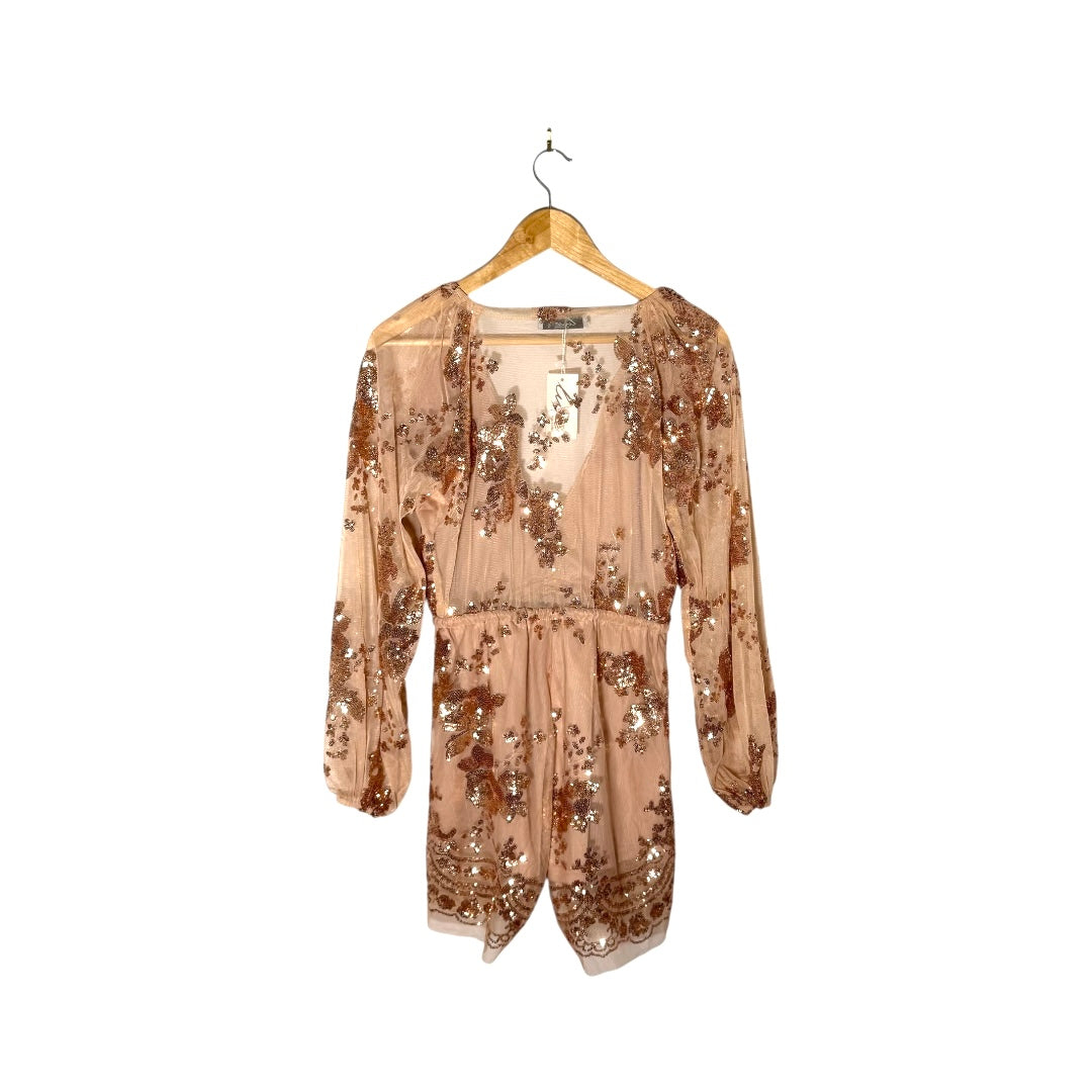 Luxe Rose Gold Sequin Playsuit